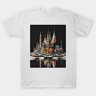 Cityscape Gambit: Skyline Chess Match Tee gift T-Shirt